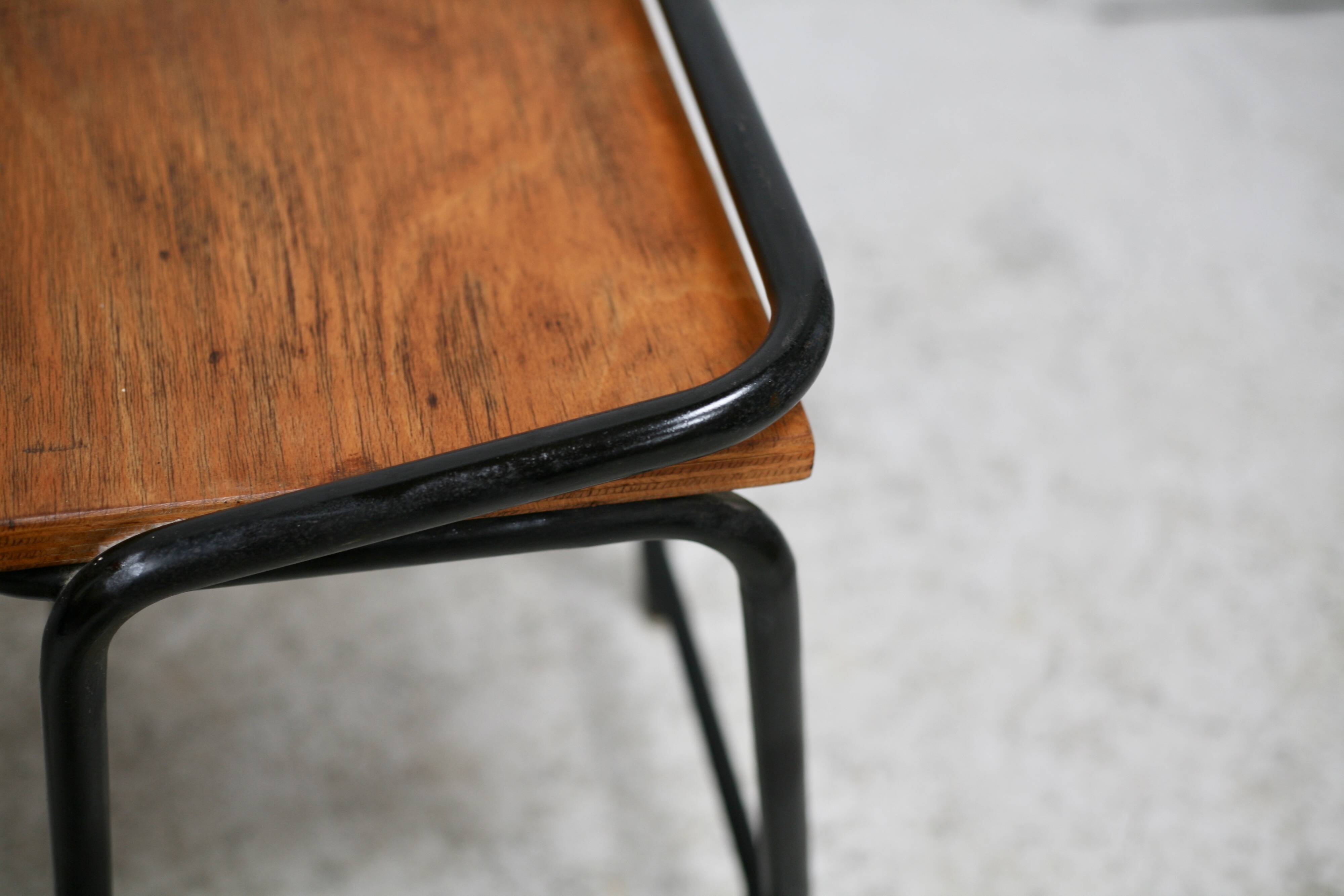 Pair of modernist stools, France, 1960s