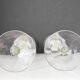 Two cracked glass lanterns 30.5 cm