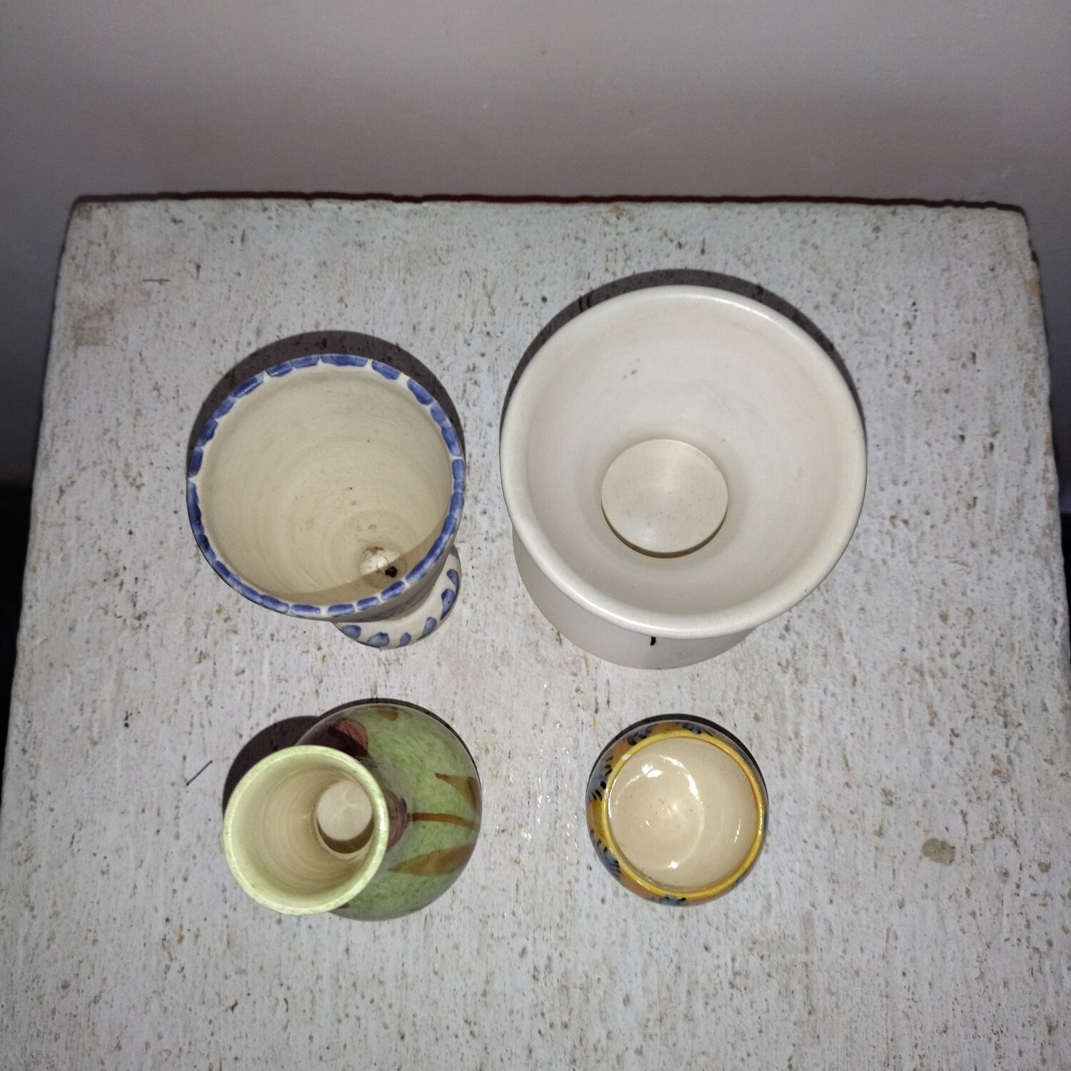 4 ceramic vases from Vallauris