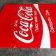 Wall plate metal pub vintage coca-cola drink deco red / white