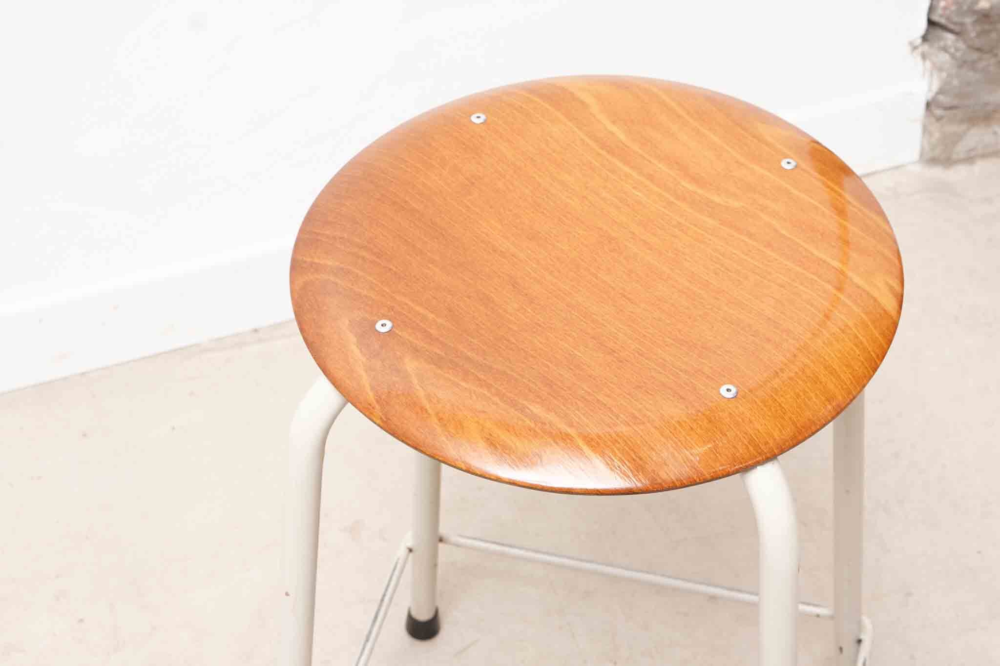 Pagholz vintage stackable stool oak / grey