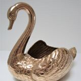 cache brass pot zoomorphic vintage swan