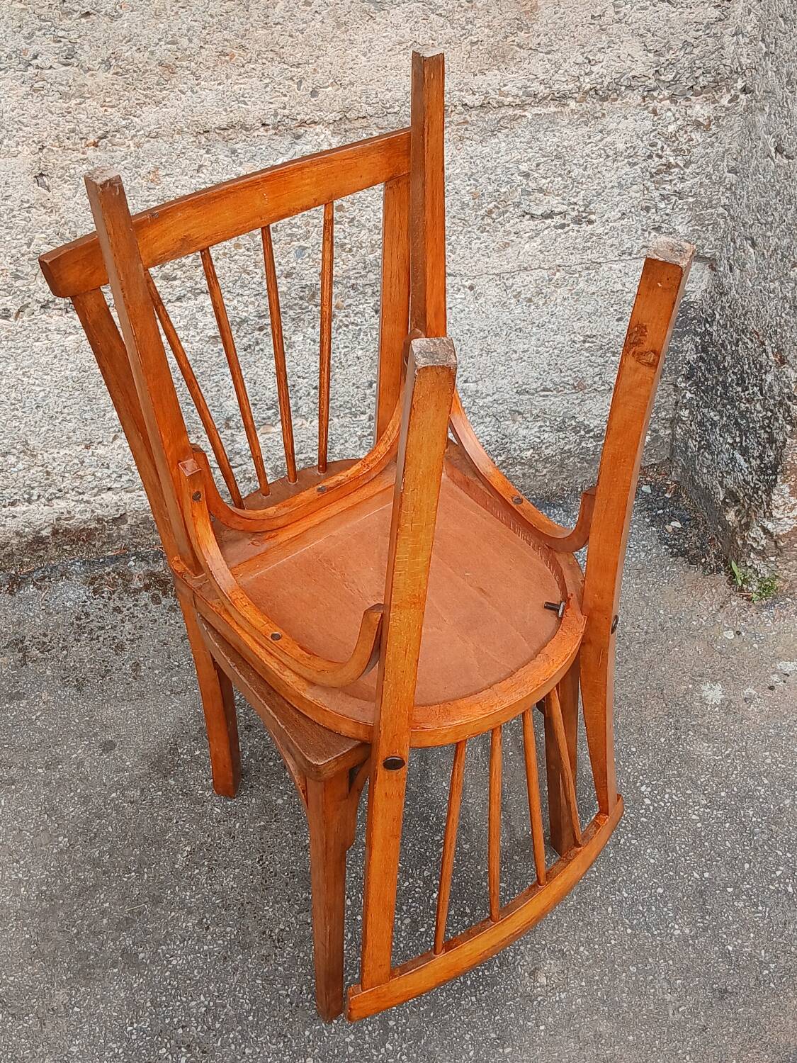 Pair of 1950s bistro chairs