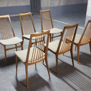 6 chairs Scandinavian years 50 60 Lubke