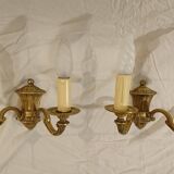 Deux appliques Lucien Gau en bronze