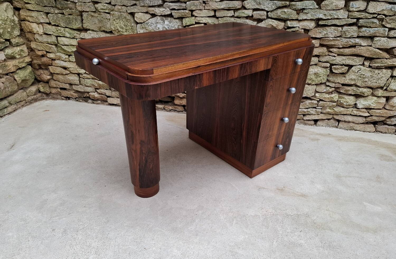 Art Deco Desk in Macassar Ebony