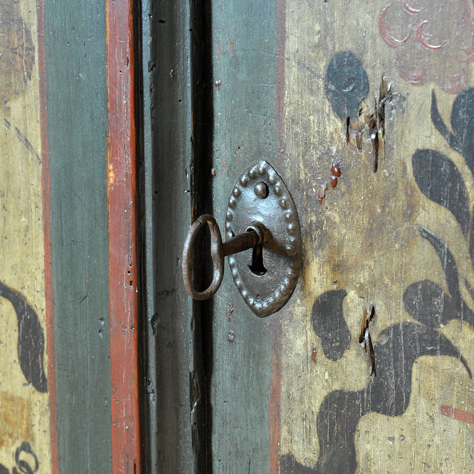 German folk art bridal armoire, 1809