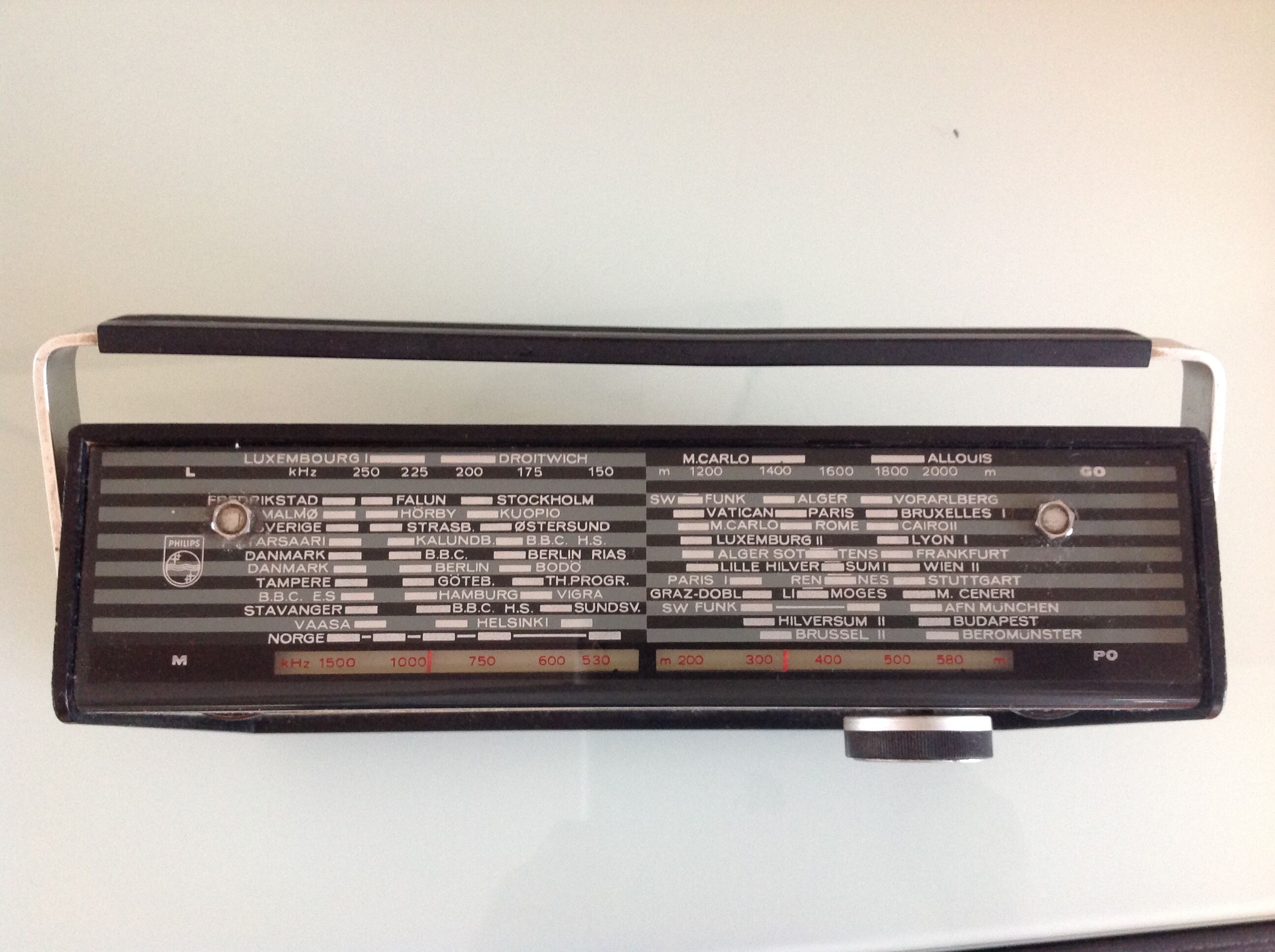 Former vintage Philips transistor radio 22RL362 - 60s