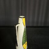 Ceramic soliflore vase with a fish drawing