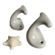 Pair of white porcelain hooks