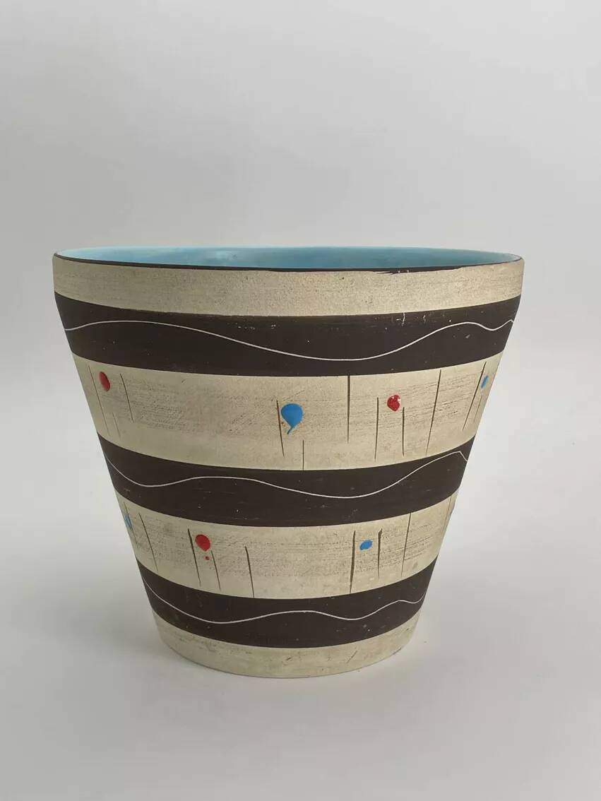 50s ceramic cache pot West Germany
