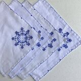 Embroidered linen placemats