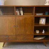 Vintage oak bookcase sideboard
