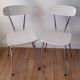 Pair of chairs in formica marbled effect 70s