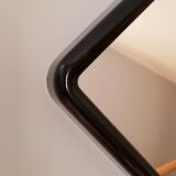 Square black plastic mirror