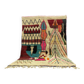 Handmade artisanal Berber rug 2.5x1.5 m