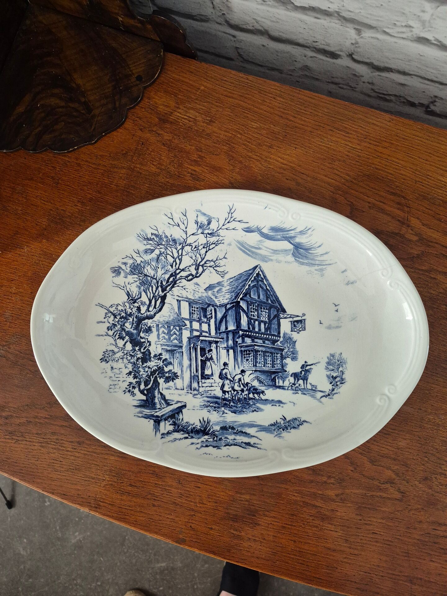 Vintage Gien oval platter