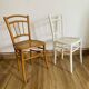 Paire de chaises cannées dépareillées