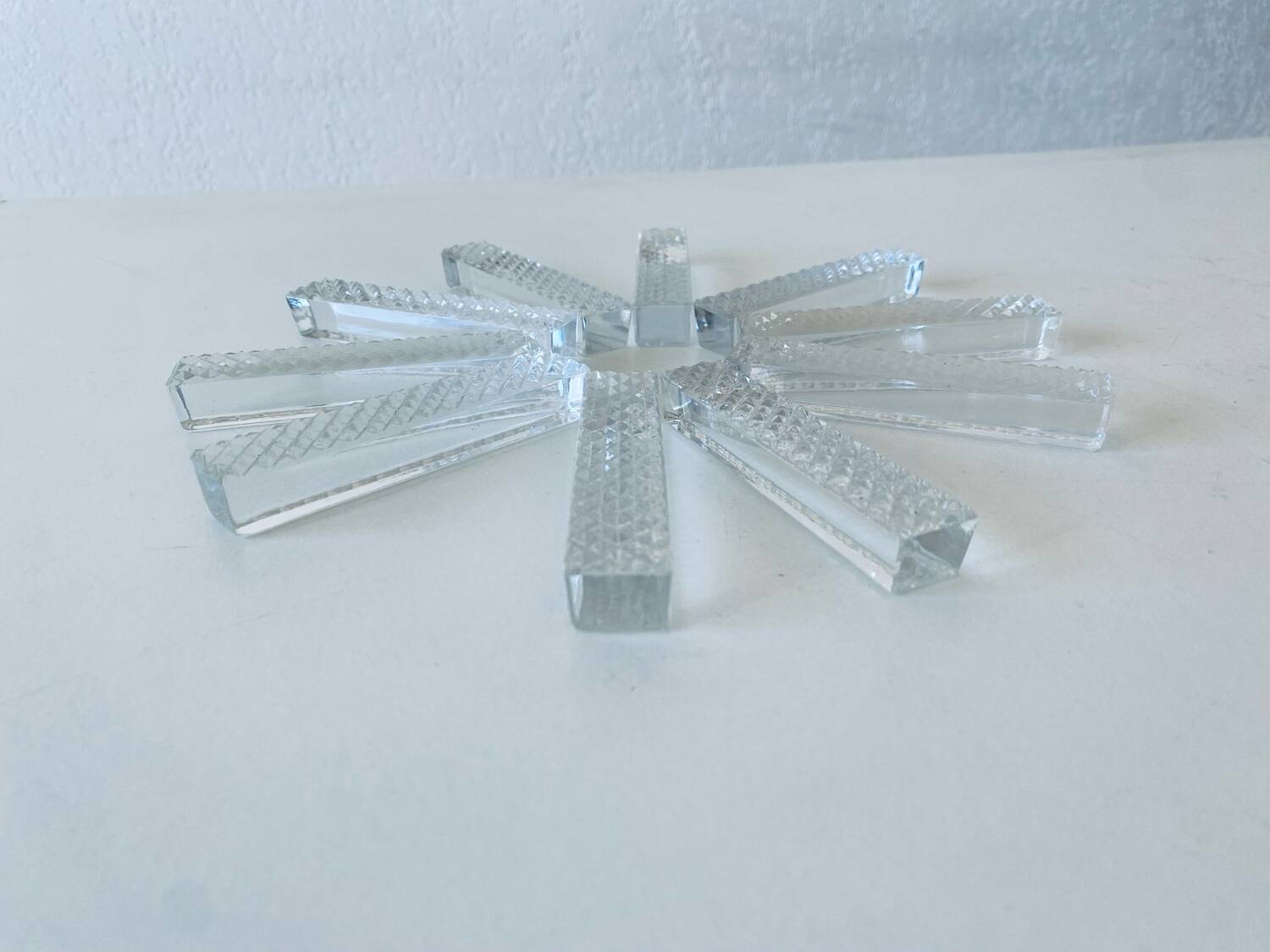 10 old crystal knife holders