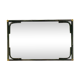 Vintage rectangular wall mirror in tubular metal and brass, 1970s/1980s.