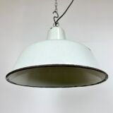 Industrial White Enamel Factory Pendant Lamp from Zaos, 1960s