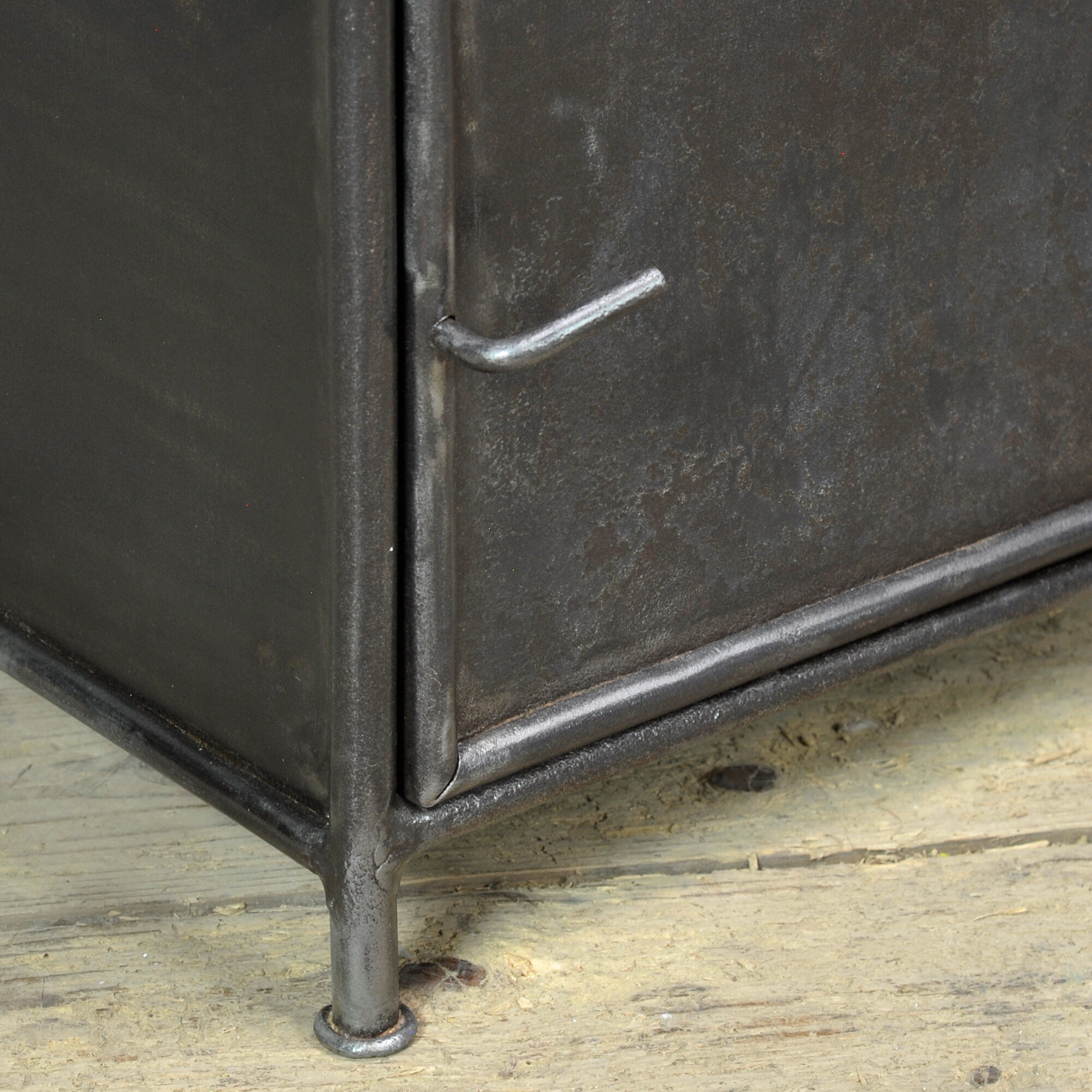Set of iron bedside tables, 1910s