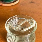 Vintage glass paperweight tray
