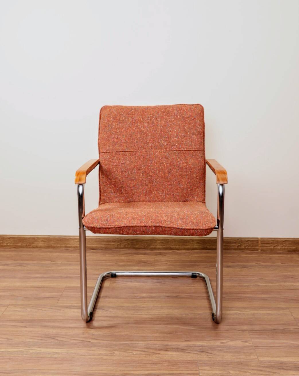 Bauhaus desk chair chrome granola 1970