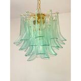 Lot de 2 Lustre Contemporain "Sella" en Verre de Murano Vert avec Or