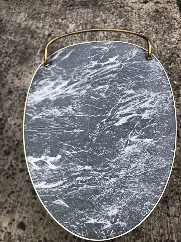 Desserte sur roulettes, chariot Formica années 60