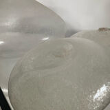 Trio of vintage Biot vases in bubbled glass paste