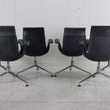 Set of six Preben Fabricius and Jørgen Kastholm conference / dining chairs