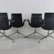 Set of six Preben Fabricius and Jørgen Kastholm conference / dining chairs