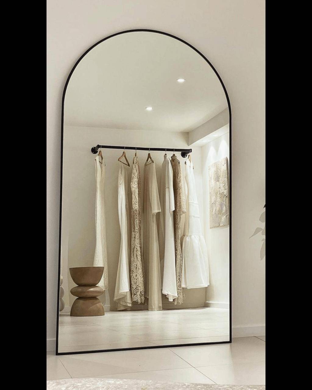 Black arch mirror 180x100 cm