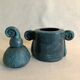 Blue "Orgh" box, Pierre Casenove for La Manufacture Saint Clément, between 1982 and 2001. Collection
