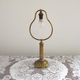 Traditional Style Vintage French Brass Table Lamp Round Footed Base