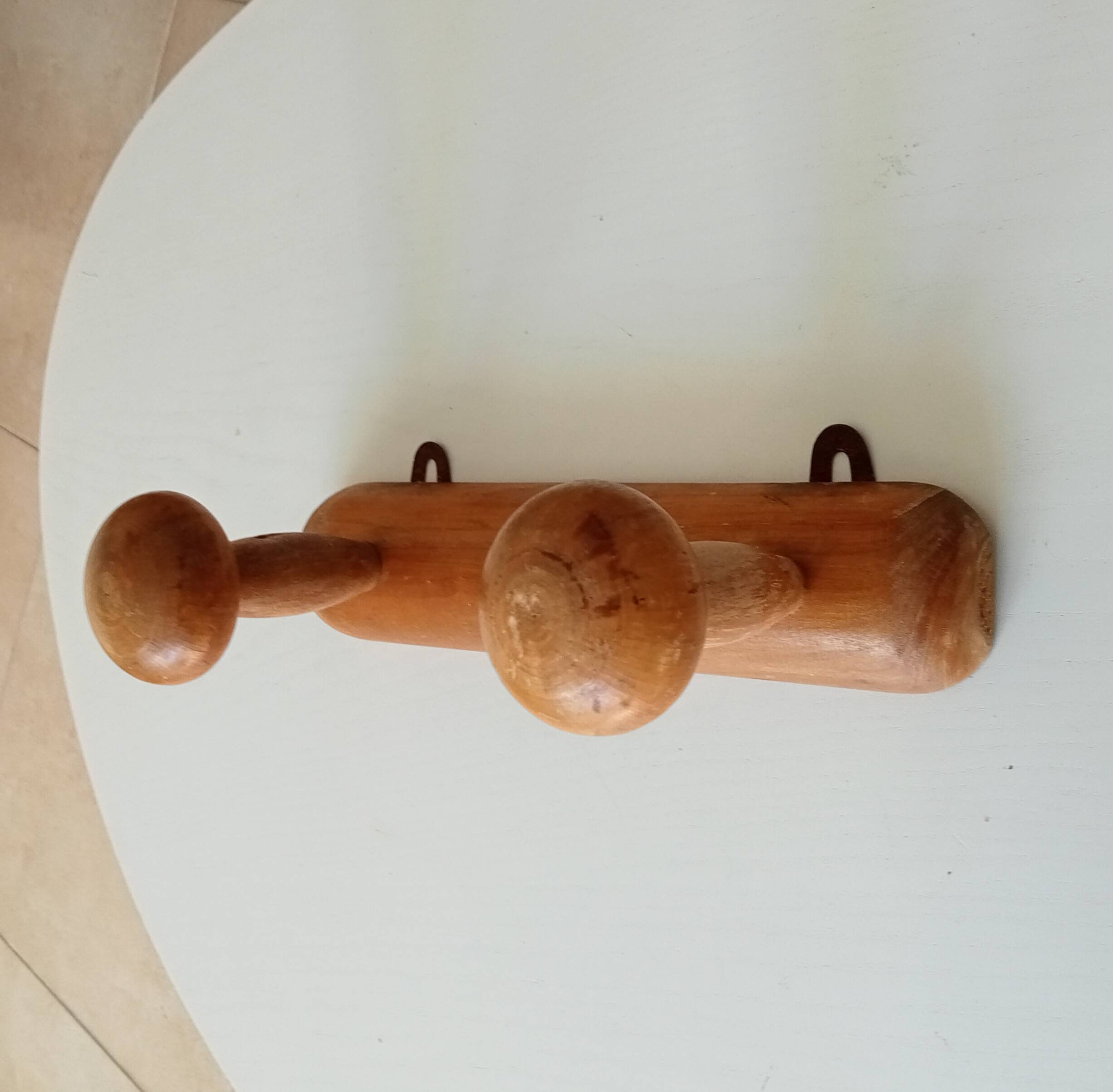 Vintage folk art wall coat rack