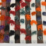 Polka dot wool vintage rug