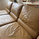 Lot de 5 chauffeuses en cuir vintage