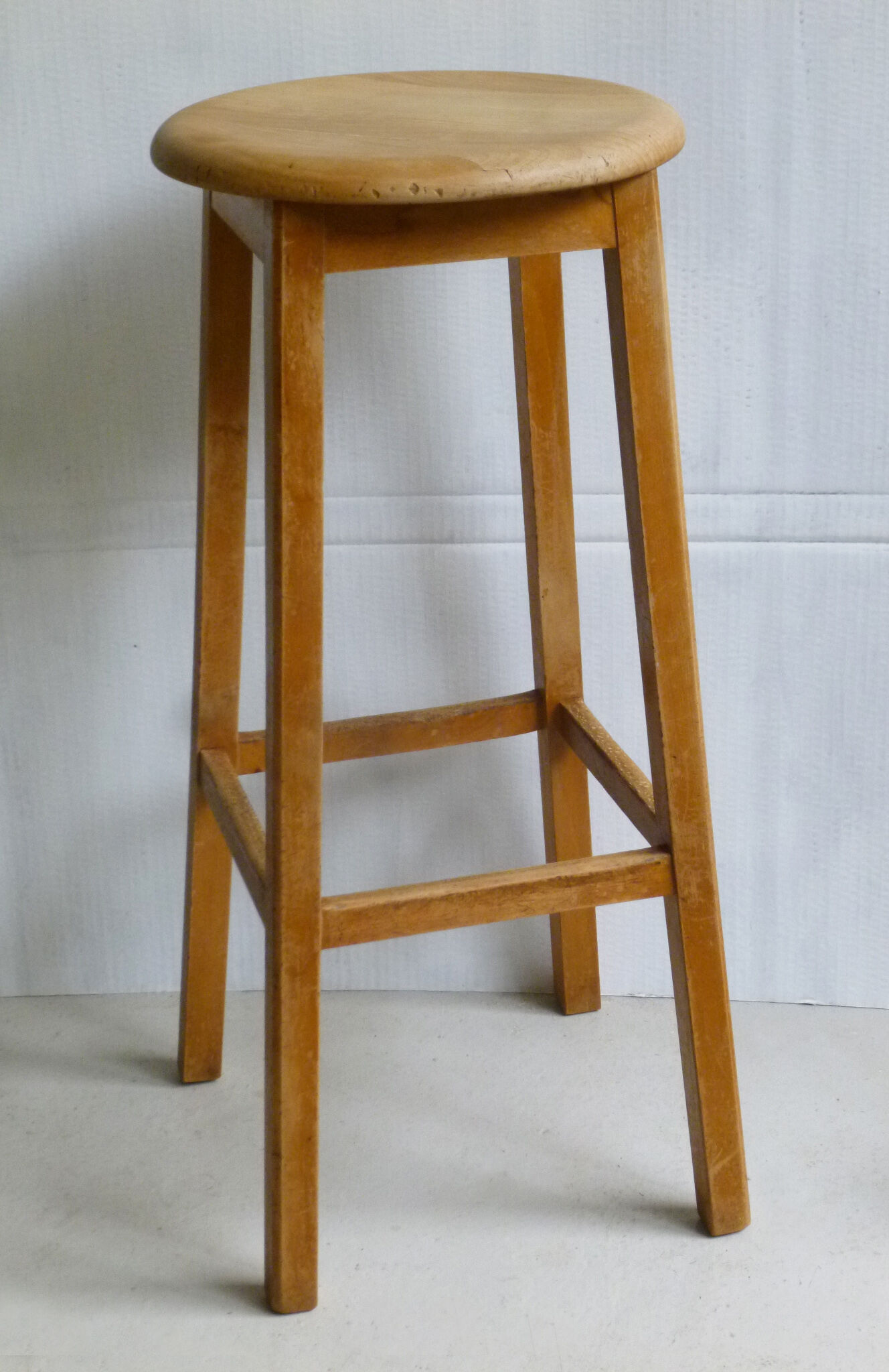 High wooden stool