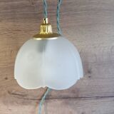 White frosted corolla nomad hanging lamp