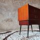 Table de chevet scandinave deux tiroirs