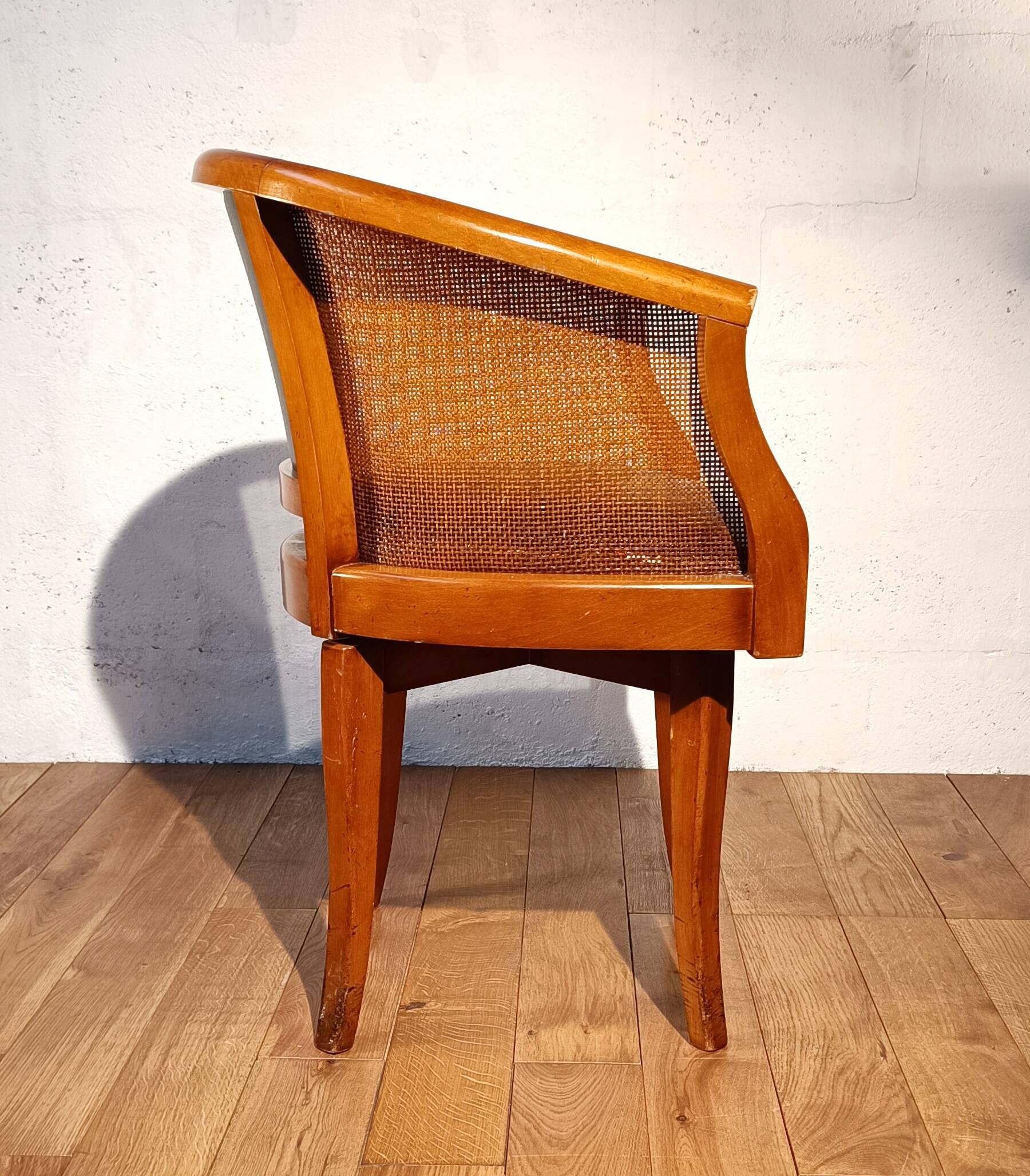 Vintage mahogany office armchair