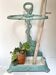 Enameled cast iron umbrella stand from the early 20th century