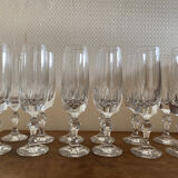 Crystal champagne flutes by Villeroy and Boch