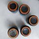 5 ceramic candle holders