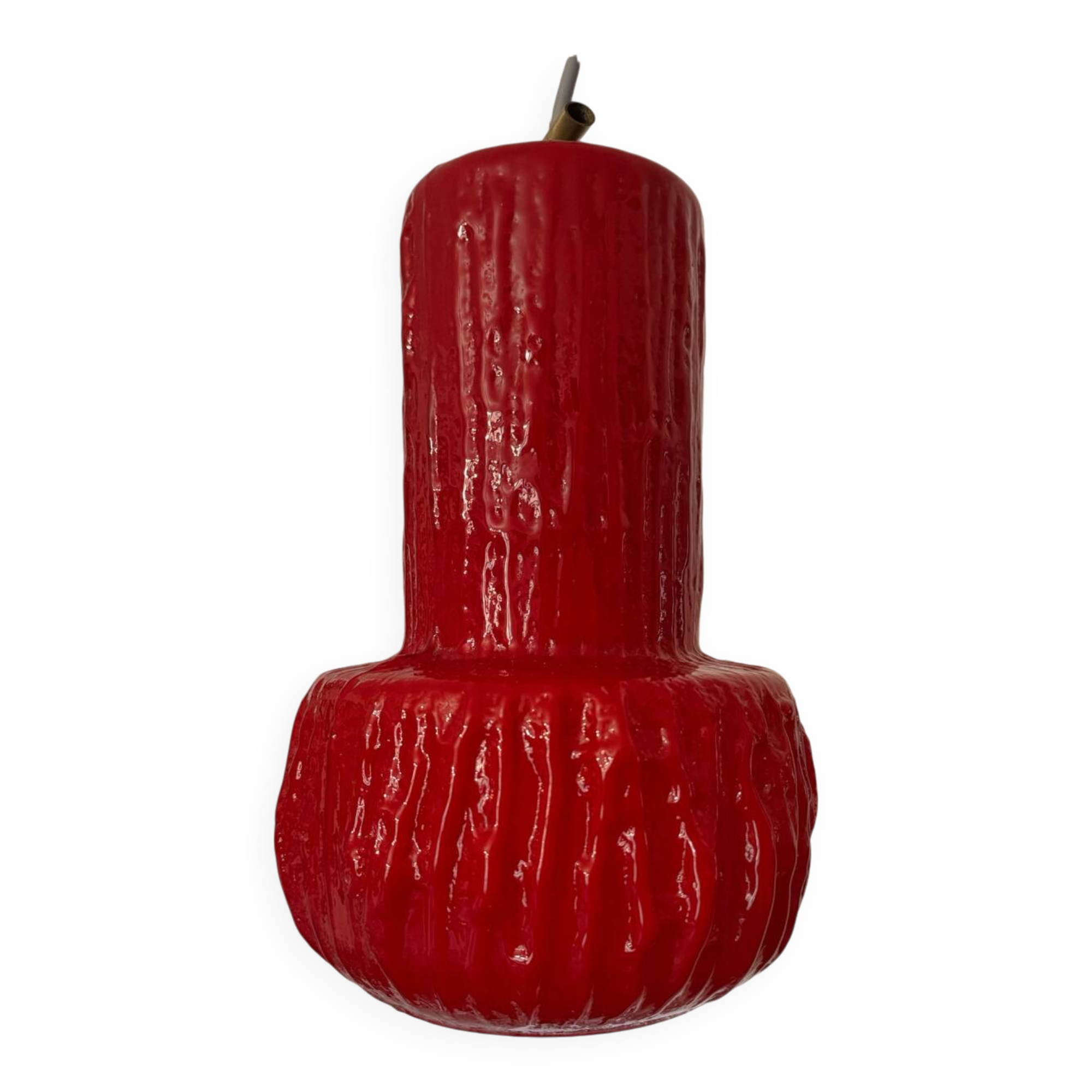 Brutalist glass paste chandelier from the 70s