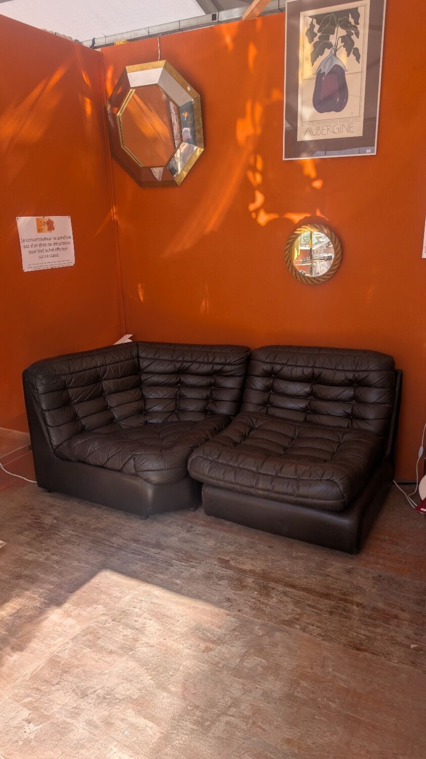 Pair of leather Gamba armchairs from the 1970s.