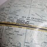 Vintage lunar globe made in u.s.a., 30 cm on base