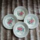 4 antique flat plates from Sarreguemines